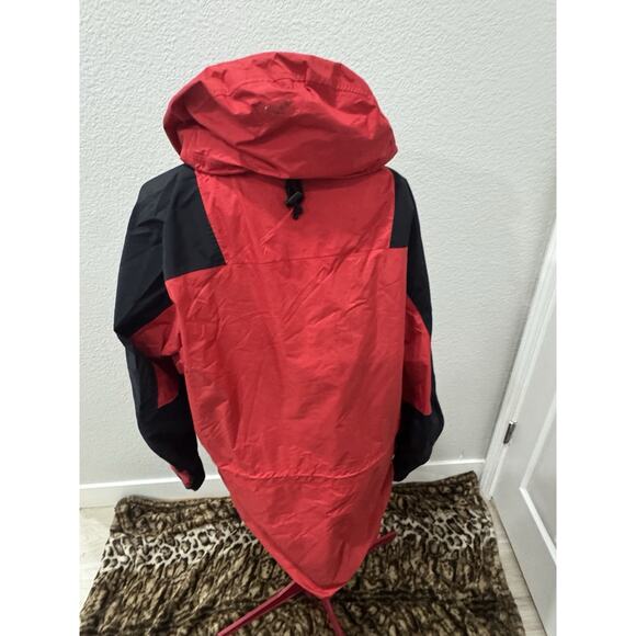 Red Black Rain Jacket Hooded Outdoor Coat Activewear - Picture 2 of 8